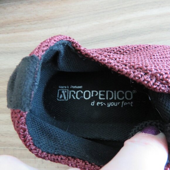 ARCOPEDICO LS Knit Sneaker Walkings Shoes in Bordeaux - Size EU 36 / US 5.5 - Picture 10 of 14